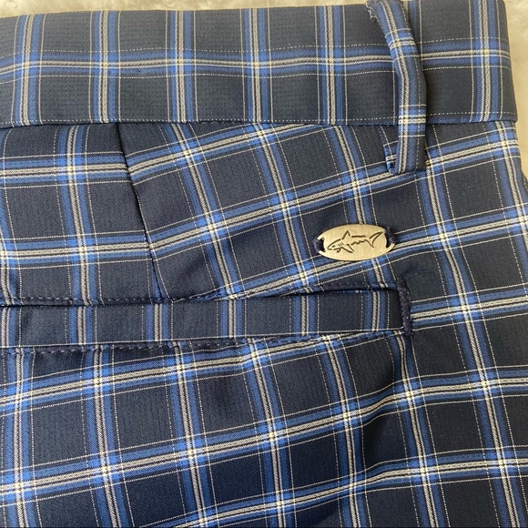 Greg Norman Fairway Blue Plaid Golf Shorts 32 - Picture 6 of 8